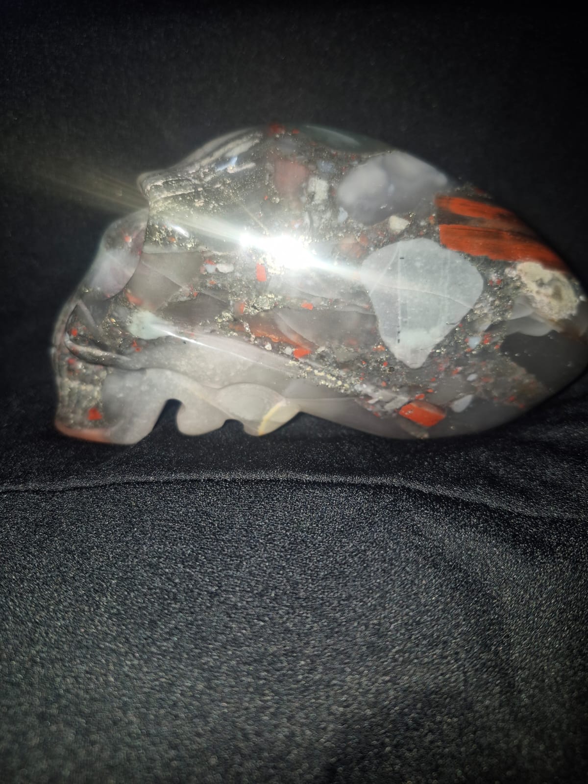 Blessed rare African bloodstone skull