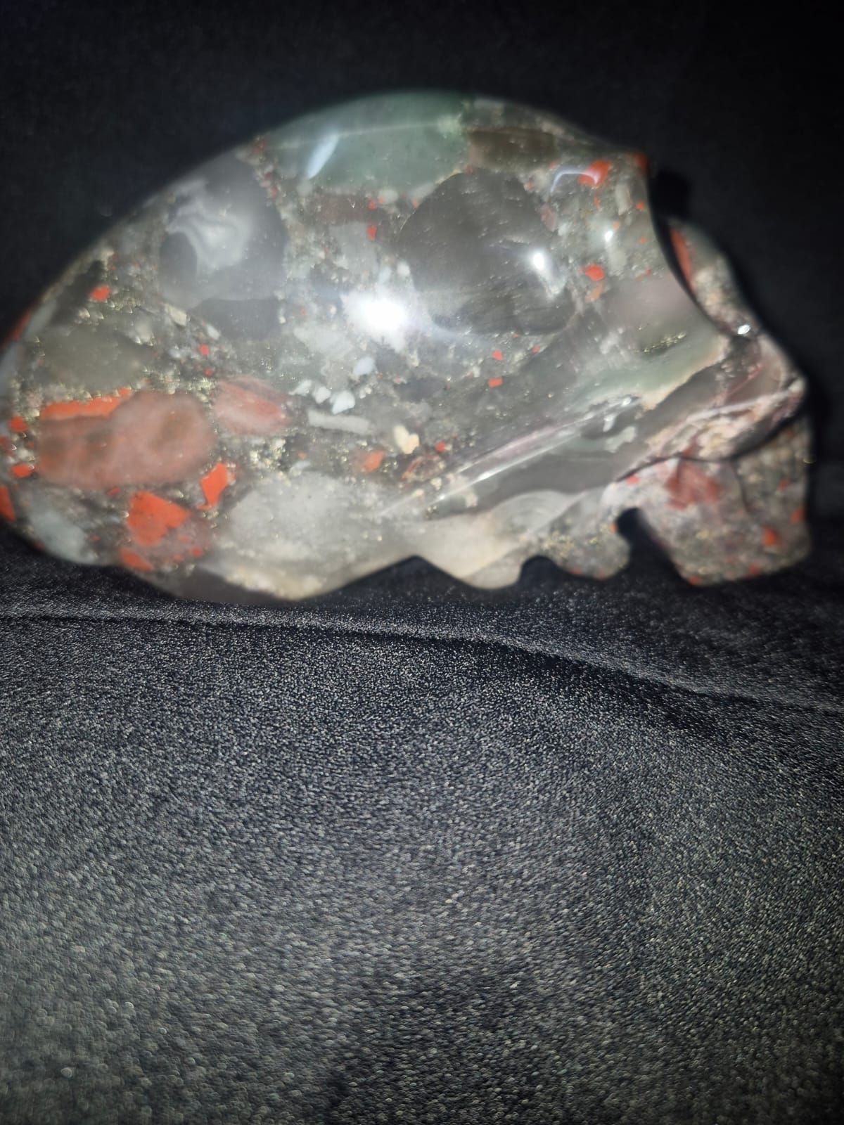 Blessed rare African bloodstone skull