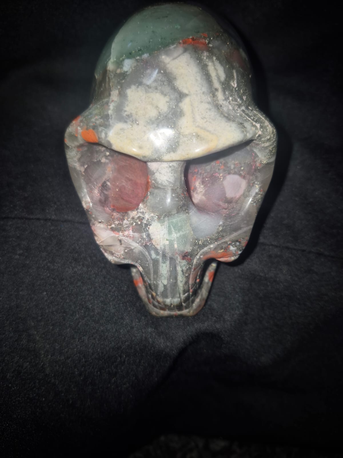 Blessed rare African bloodstone skull