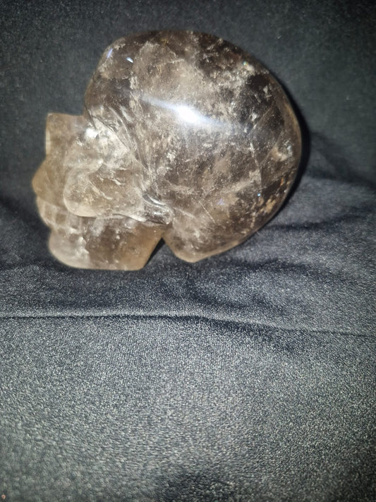 Blessed rare smokey quartz skull