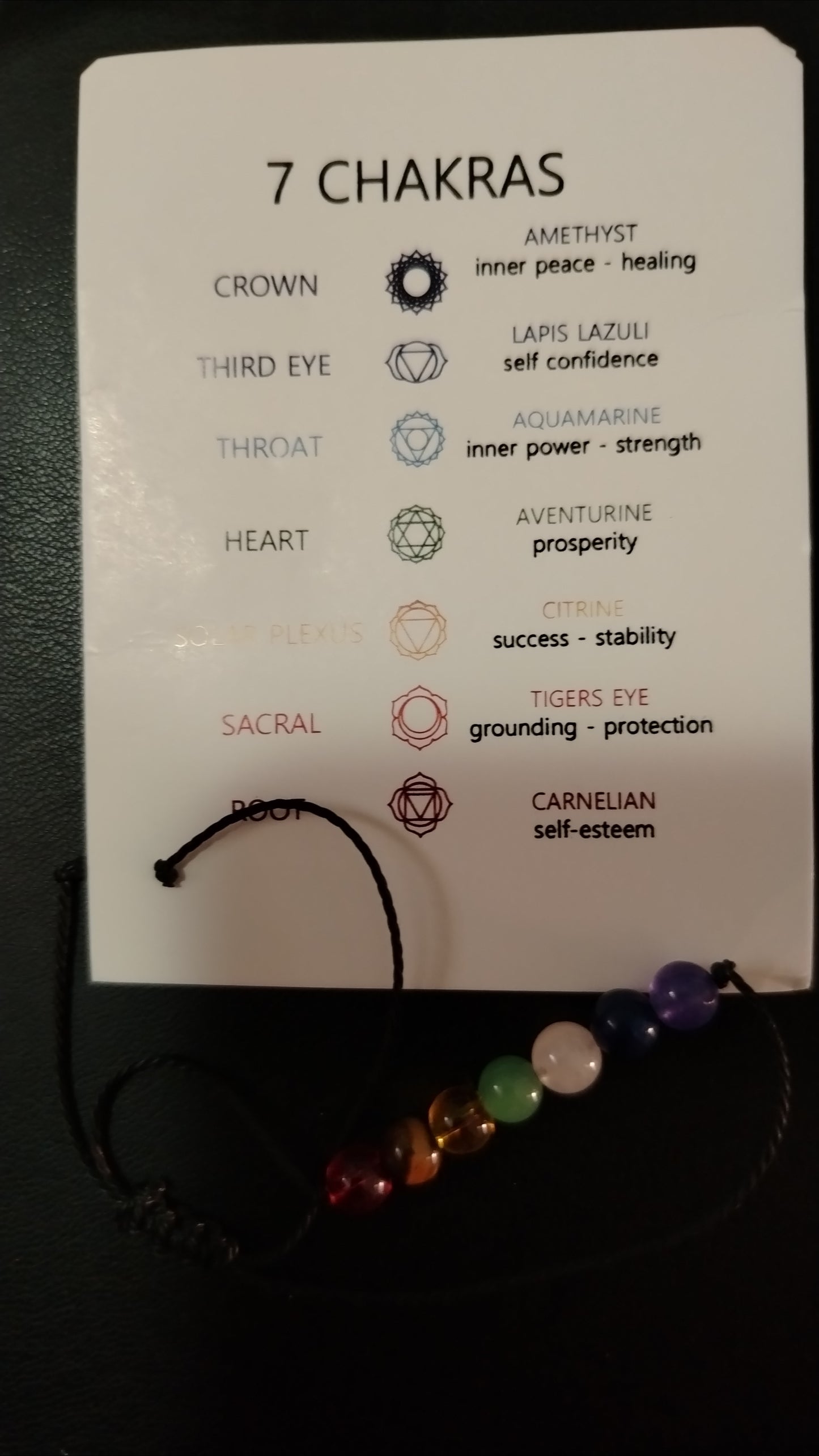 Chakra balancing bracelet