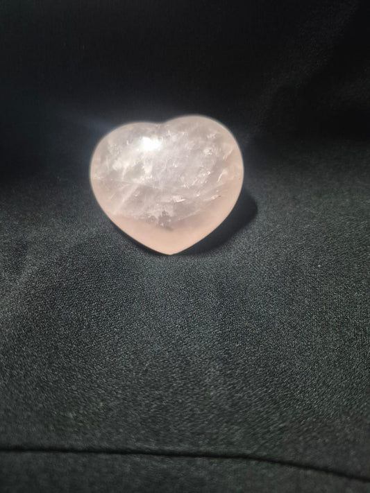 Blessed small heart shaped rose quartz